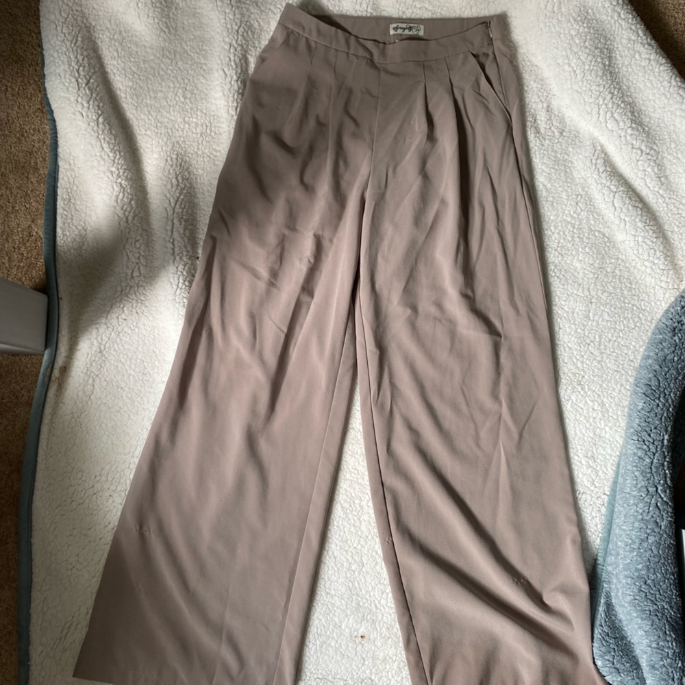 Wide Leg Pleated Dress Pants